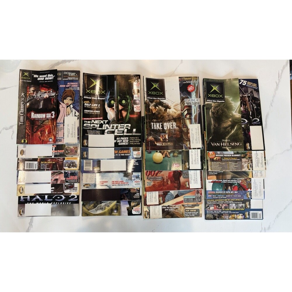 LOT OF 24 Official Xbox Magazines Feb 03-Dec 04 Missing Jan 03 & Oct 04 Holiday